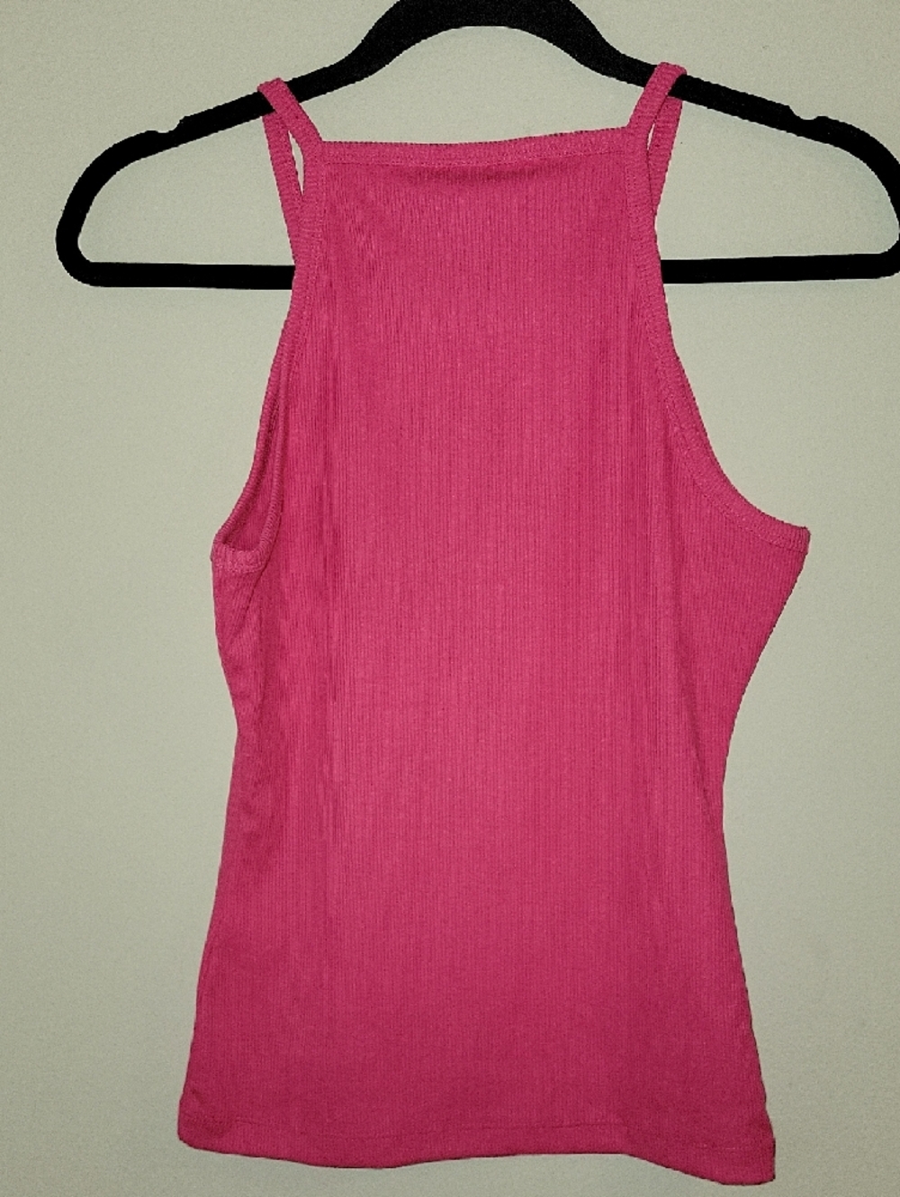 GUESS Hot Pink Rhinestone Logo Ribbed Tank - Picture 5 of 5